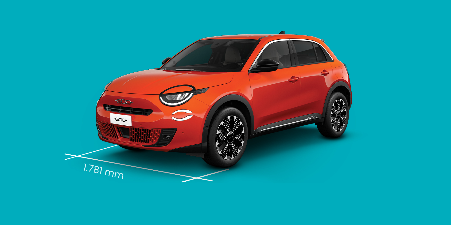 Utvendige mål Fiat 600e