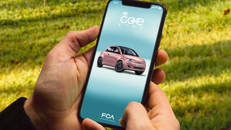 Smartetelefon med Fiat GOe Live app