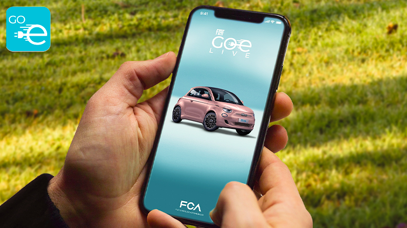 Smartetelefon med Fiat GOe Live app