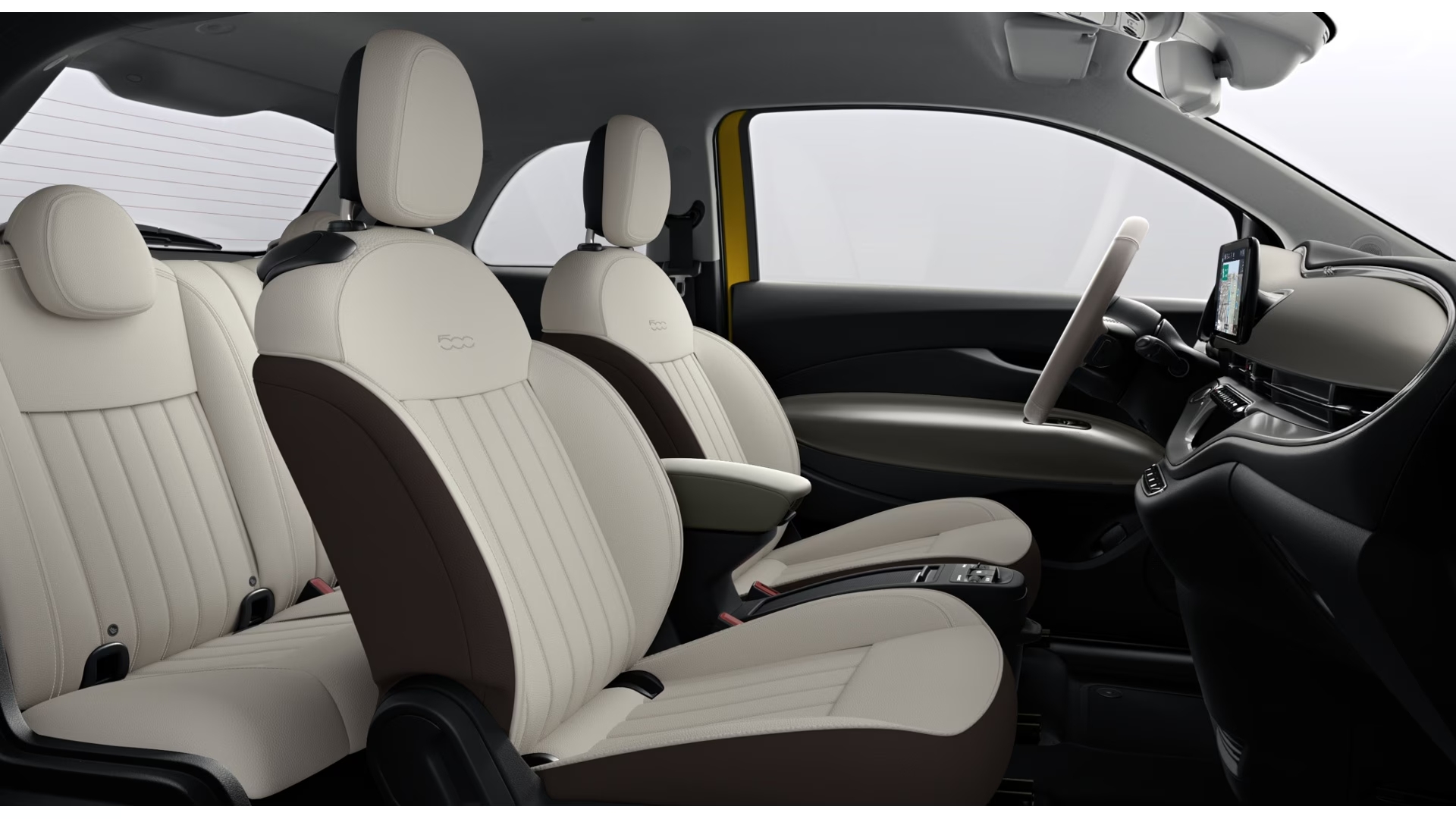 Interiør i Fiat 500e
